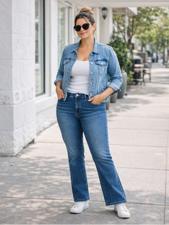 cleo Denim - Cleo Petite Bootcut/Flare Jeans Size 12 – Stretchy & Flattering Fit